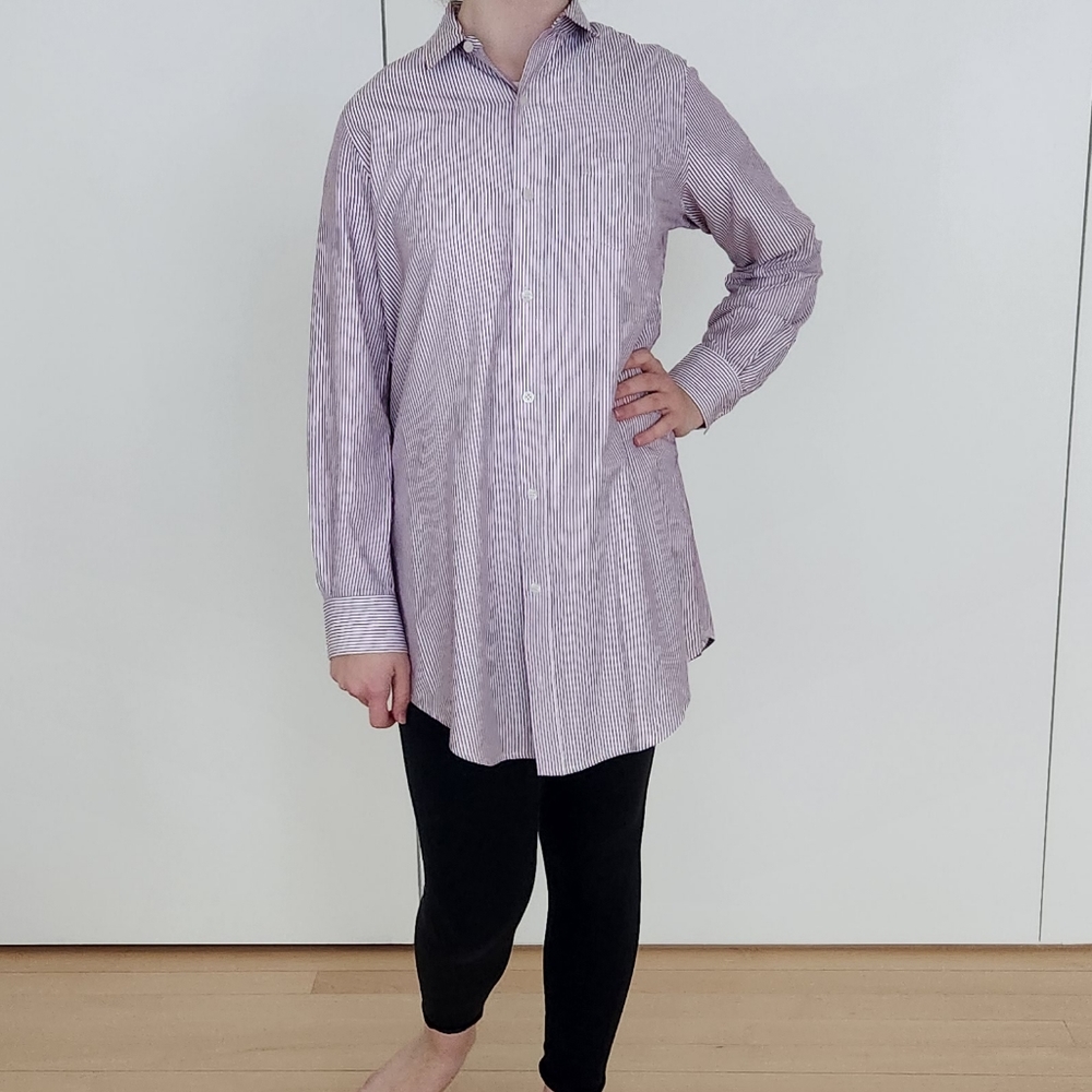 Eileen M Custom Designed Striped Button Down Tunic - image 2